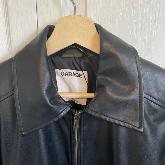 Garage Jackets & Coats Womens Garage Cropped Black Faux Leather
